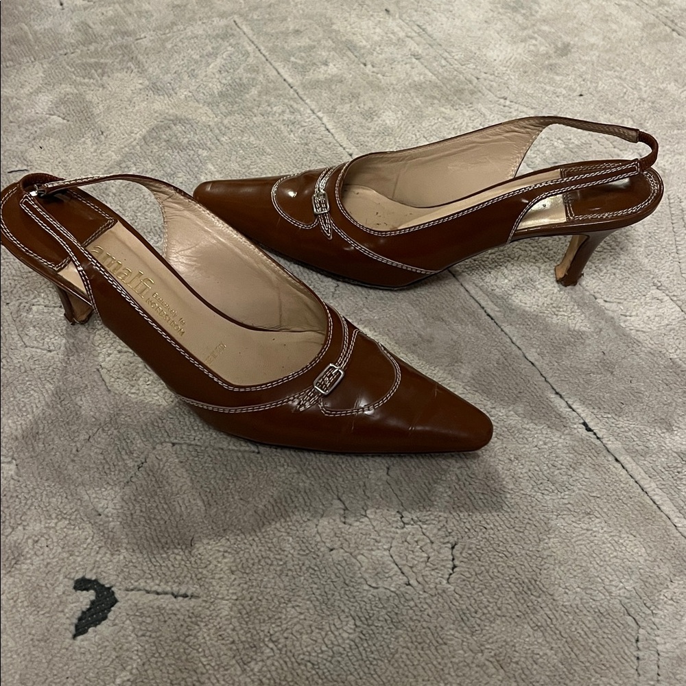 Brown Slingback Heels - Picture 6 of 6